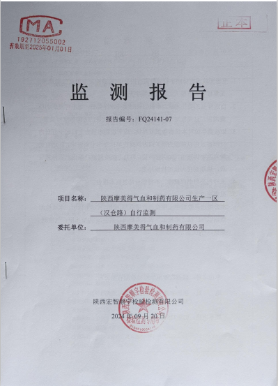 2024年9月自行监测报告